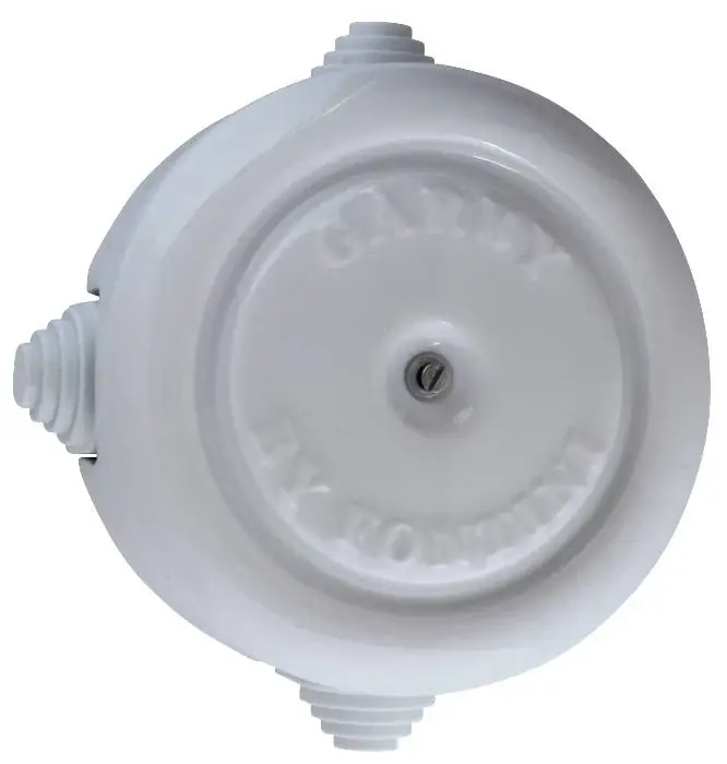 Kytkentärasia - Valkoinen posliini, suuri 116 mm Edullinen