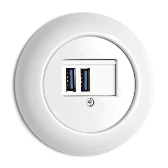 Kampanjahinta USB-liitäntä - Valkoinen posliini