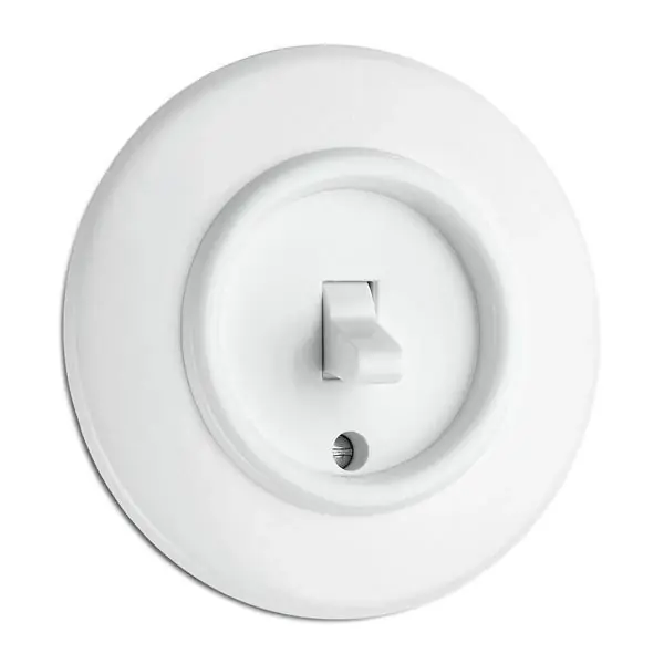Kytkin, pyöreä duroplast - 2-napainen (vipu) Uusi Malli