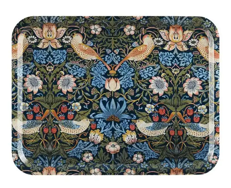 Alennus Tarjotin 43 x 33 cm - William Morris, Strawberry Thief