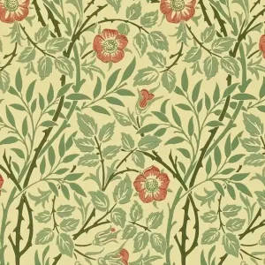 William Morris & Co. Tapetti - Sweet Briar Vihreä/Sininen/Ruusu Tarjous