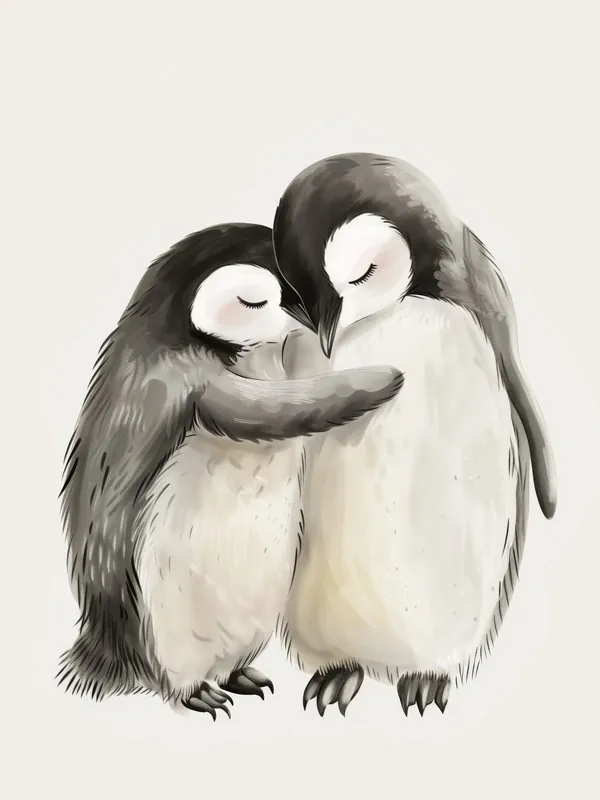 Tukkuhinta Juliste - Ihastuttava Pingviinihalaus