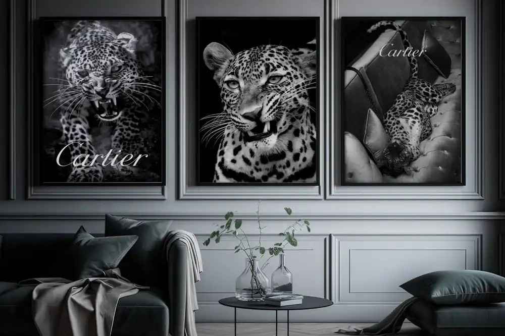 Juliste - Leoparditaide / Sarja 3 kpl Osta Verkossa