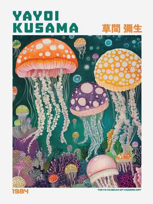 Poisto Juliste - Yayoi Kusama Meduusat