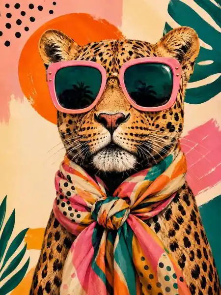Ajankohtainen Poster - Chic Leopard Art