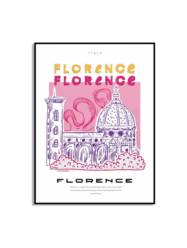 Alennettu Hinta Firenze Juliste Kaupunkinäkymä