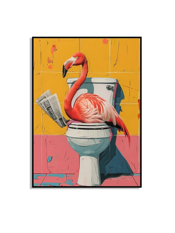 Flamingo Kylpyhuone Huumori Juliste Älä Missaa