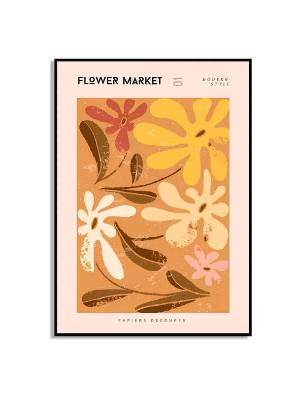 Flower Market Modern Style Juliste Loppuunmyynti