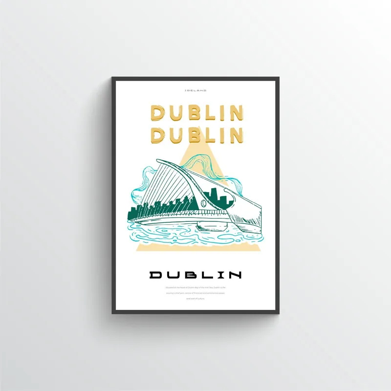 Dublinin kaupunkinäkymän juliste Tarjous