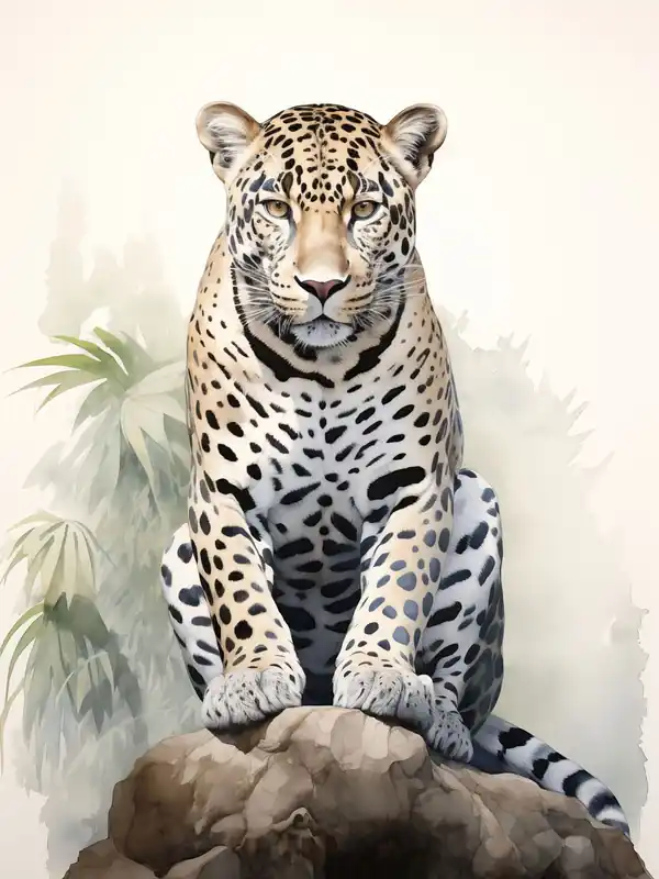 Juliste - Leopardin kuvitus Loppuunmyynti