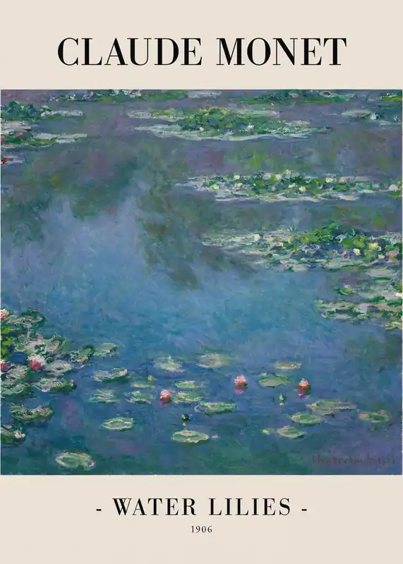 Juliste - Lumpeet Claude Monet’n mukaan Halpa