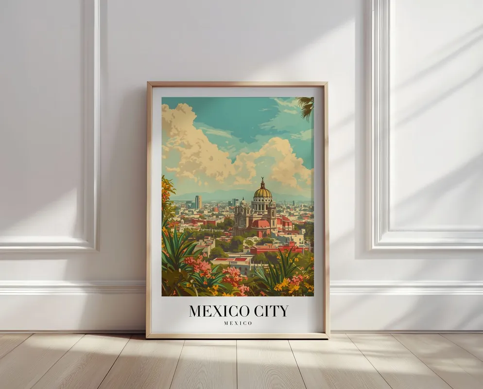 Osta Verkossa Juliste - Mexico City Skyline