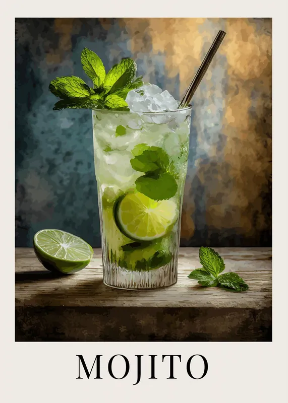 Juliste - Mojito Juoma Kausialennus