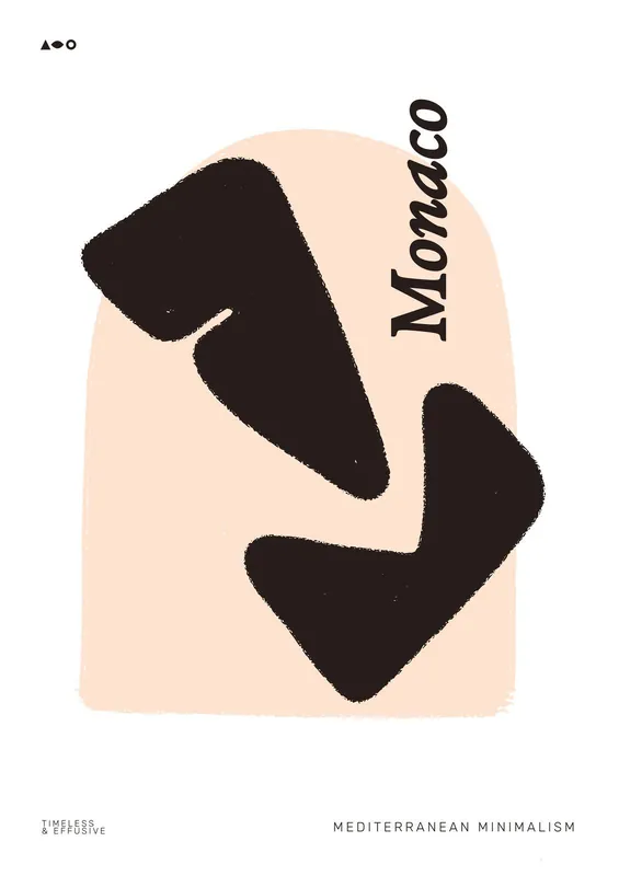 Pikatoimitus Juliste - Monaco Välimeren Minimalismi
