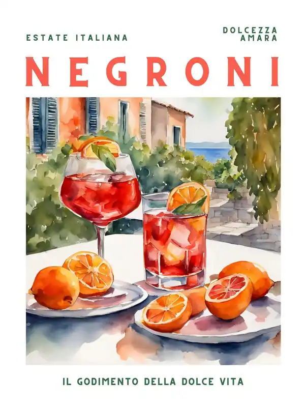 Lähetetään Heti Juliste - Negroni Nautinto