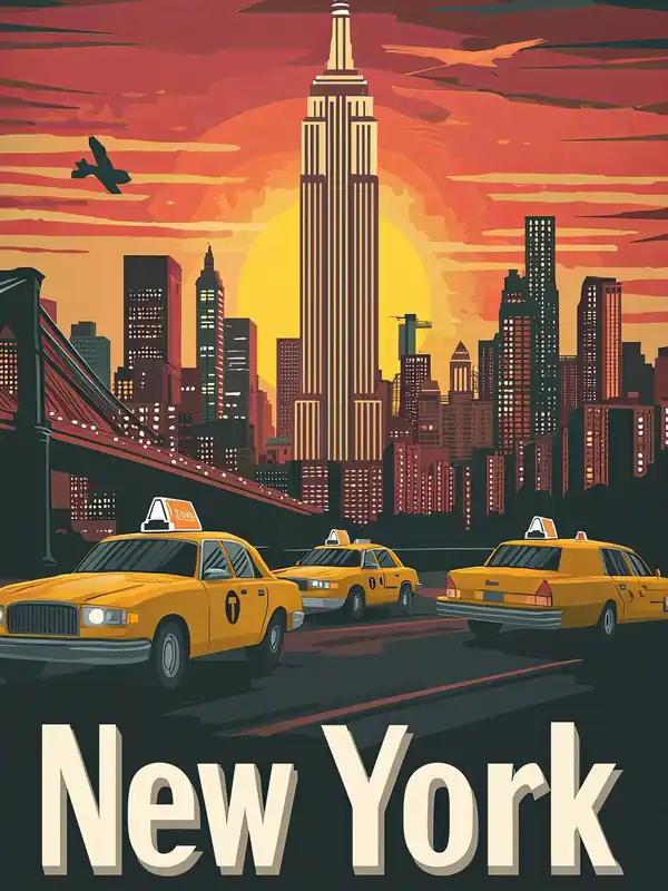 Juliste - New Yorkin Horisontti Aito