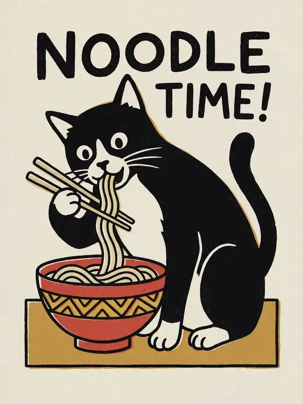 Juliste - Noodle Time Kissa Osta Verkossa