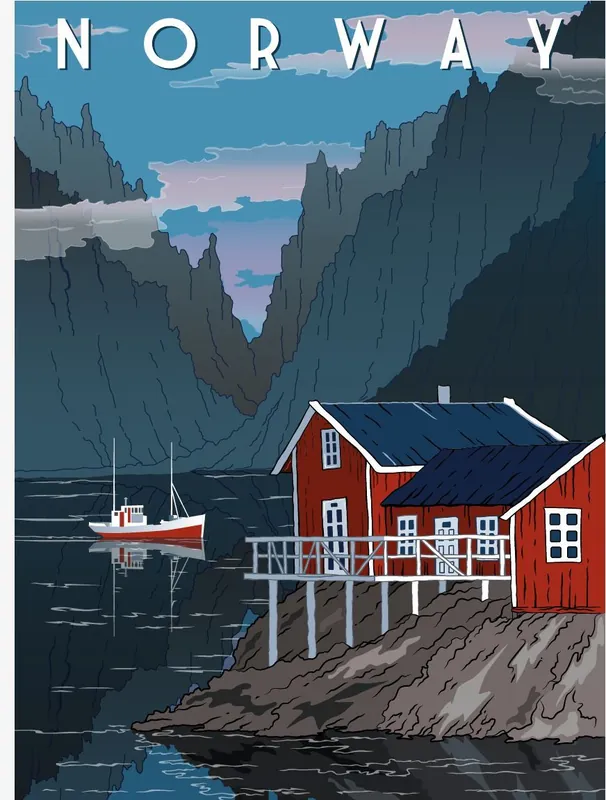 Juliste - Norja Maisema Paras Hinta