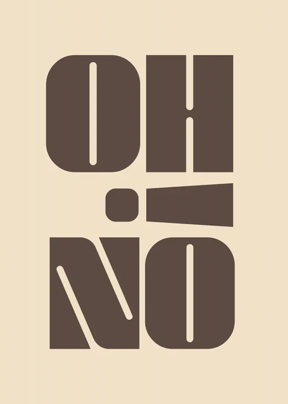Juliste - OH NO Typografia Turvallinen Maksu