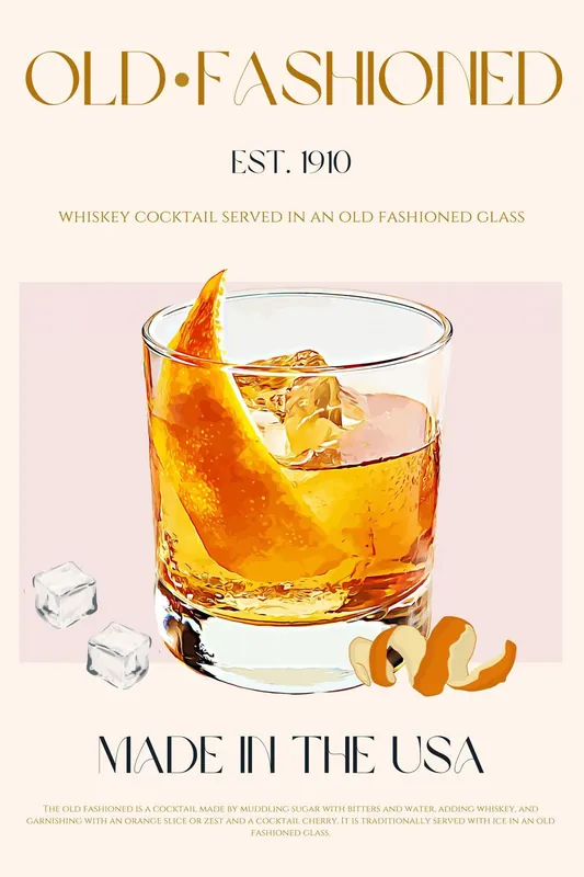 Tarjoushinta Juliste - Old Fashioned Whiskey