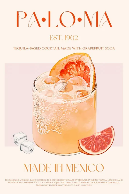 Pikatoimitus Juliste - Paloma Cocktail
