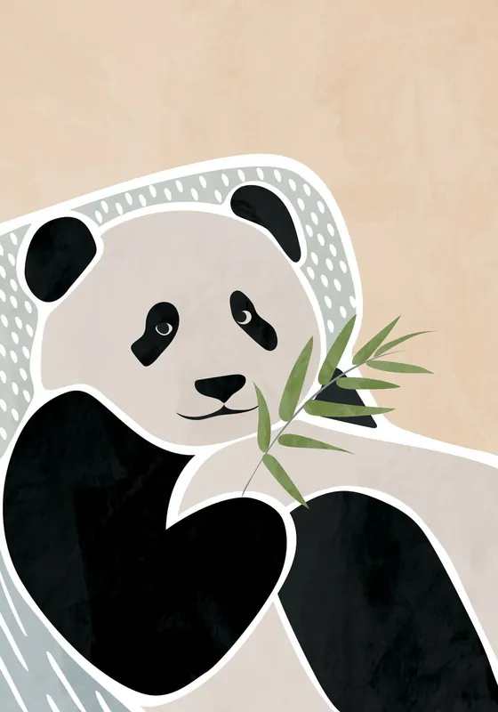 Rajoitettu Tarjous Juliste - Panda Kuvitus