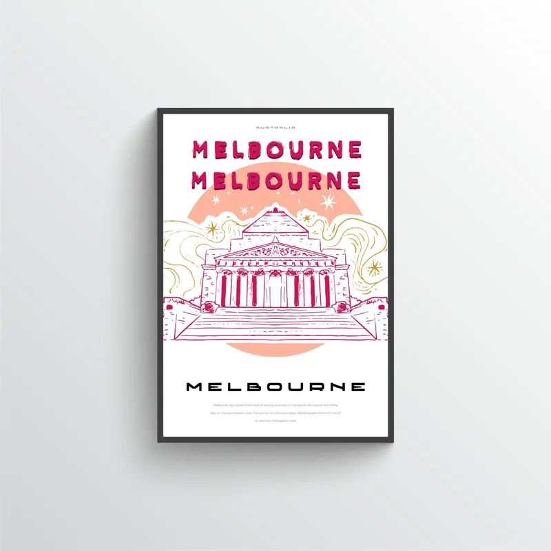 Melbourne Turistikohde Juliste Vain Tänään