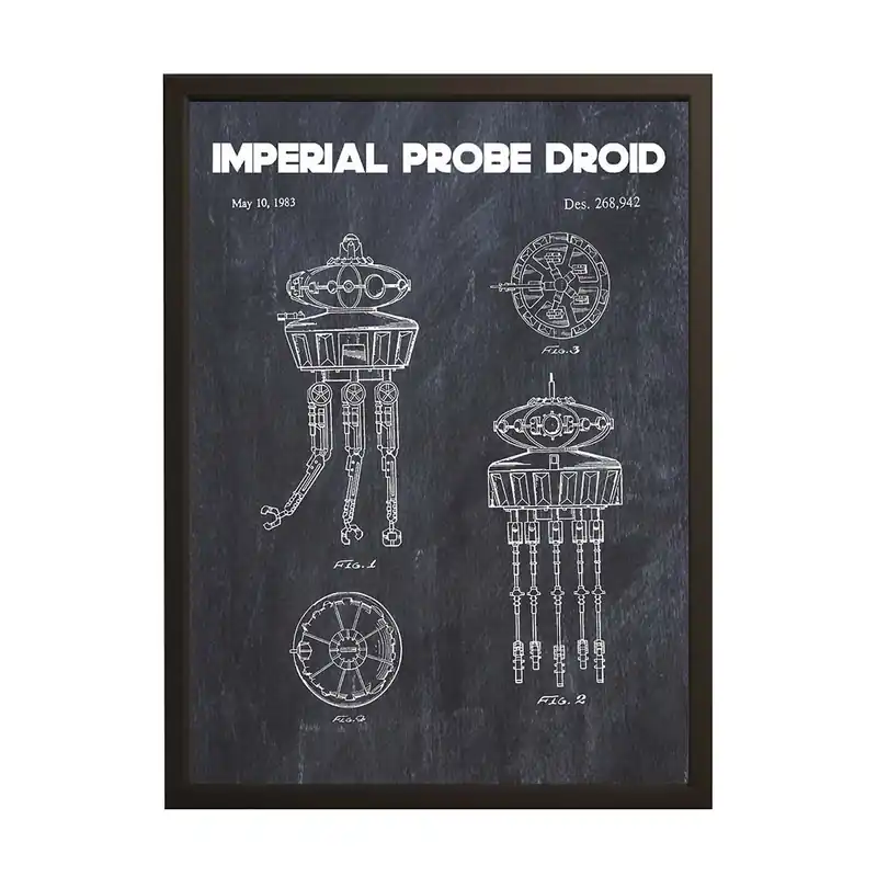 Patenttipiirrosjuliste - Imperial Probe Droid Suosittu