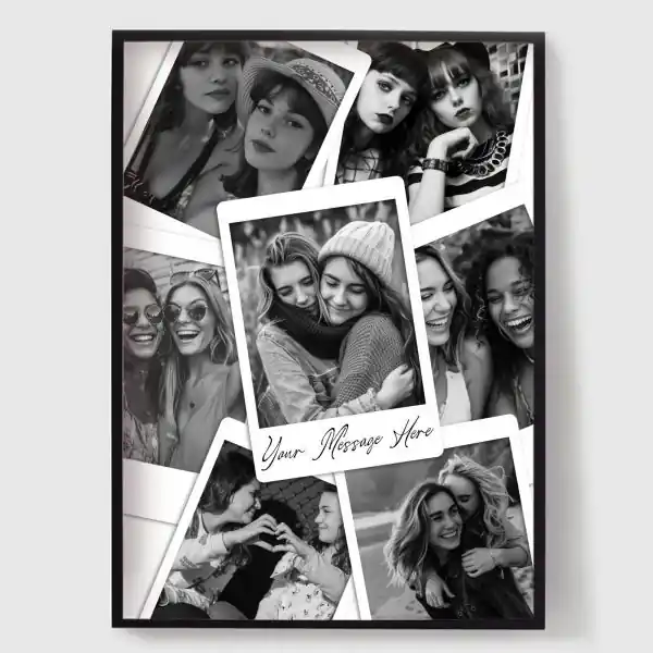 Personoidut julisteet - Parhaan ystävän Polaroid-kollaasi Tarjous