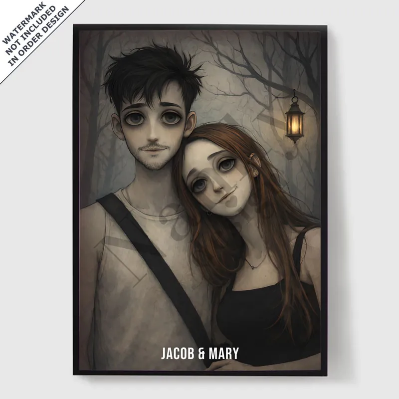 Personoitu Juliste - Gothic Muotokuva - AI Juliste Tilaa Nyt
