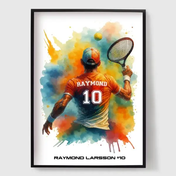 Lähetetään Heti Personoitu juliste - Tennismestari taideteos
