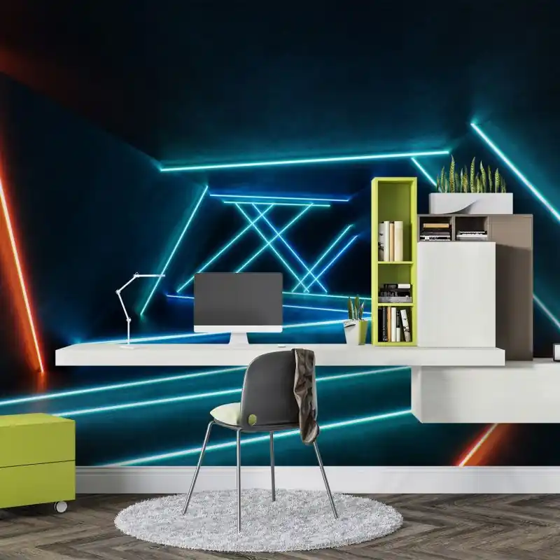 Turvallinen Maksu Tapetti - Neon Geometrinen Tunneli