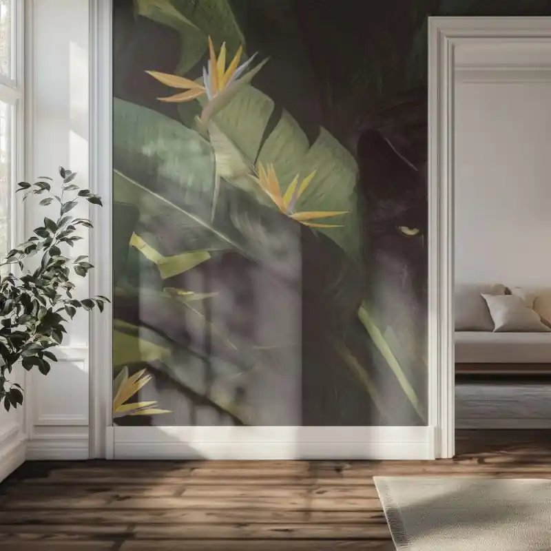 Turvallinen Maksu Tapetti - Panther Jungle Scene