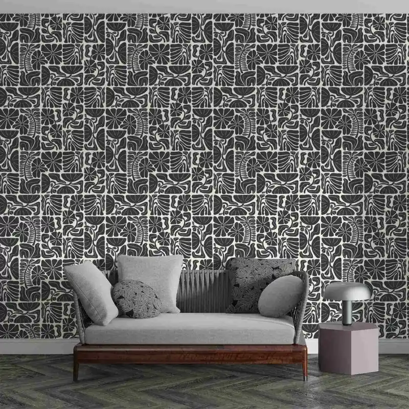 Tapetti - Retro Kukallinen Geometrinen Erikoistarjous