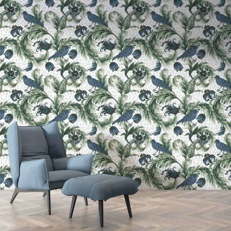 Tapetti - Sinilintu Kasvitieteellinen Eleganssi Tarjous