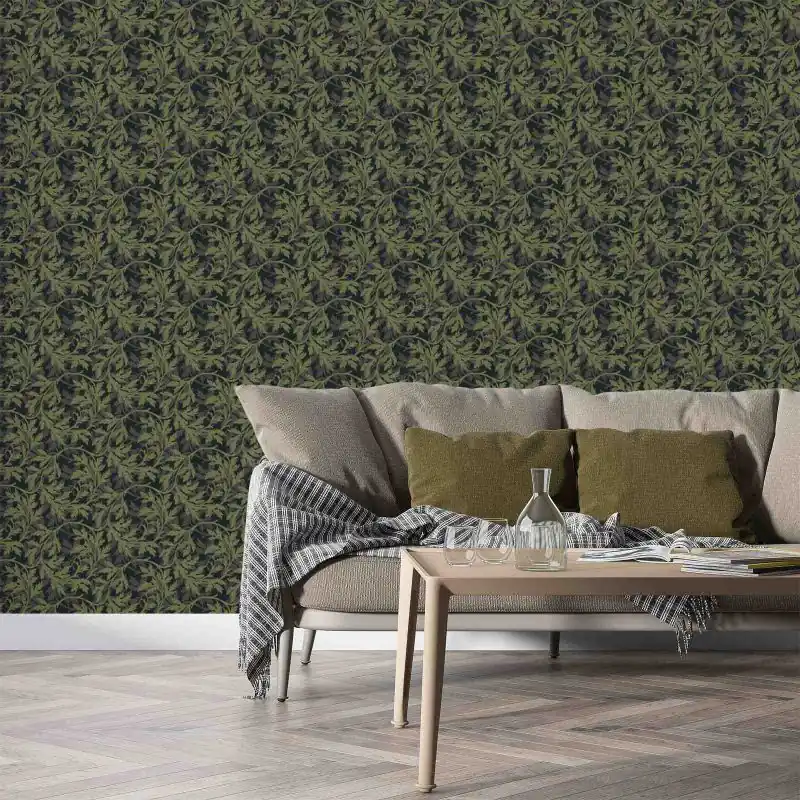 Tapetti - Vihreä Kasvitieteellinen Eleganssi Paras Hinta