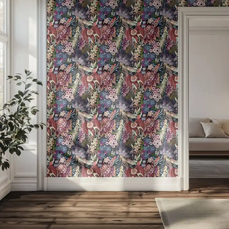 Tapetti – Värikäs kukkakuvio Tarjous