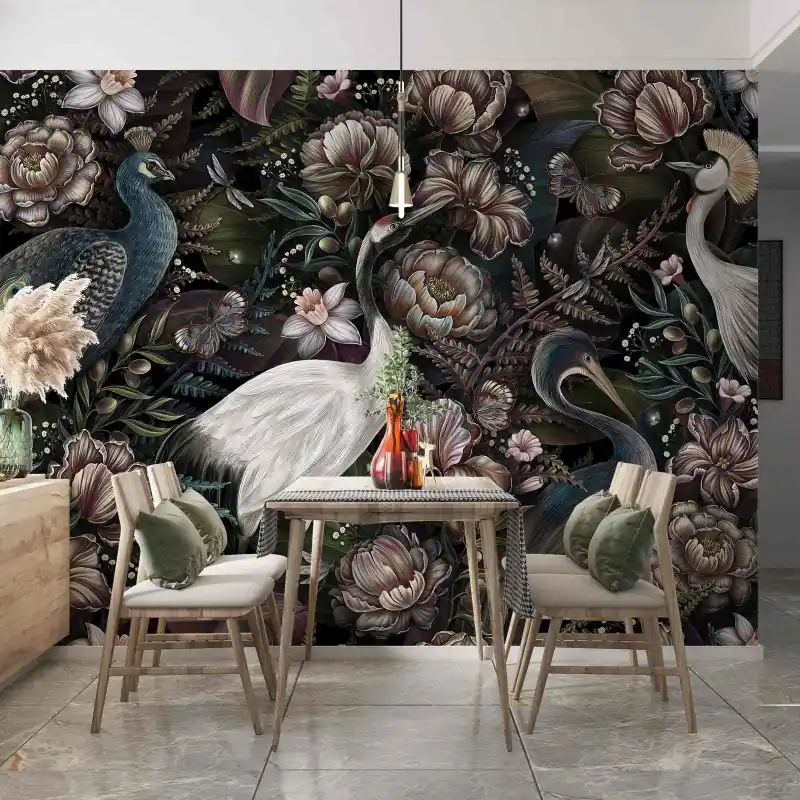 Wall Paper - Eksoottiset Kukat Linnut Suoraan Valmistajalta