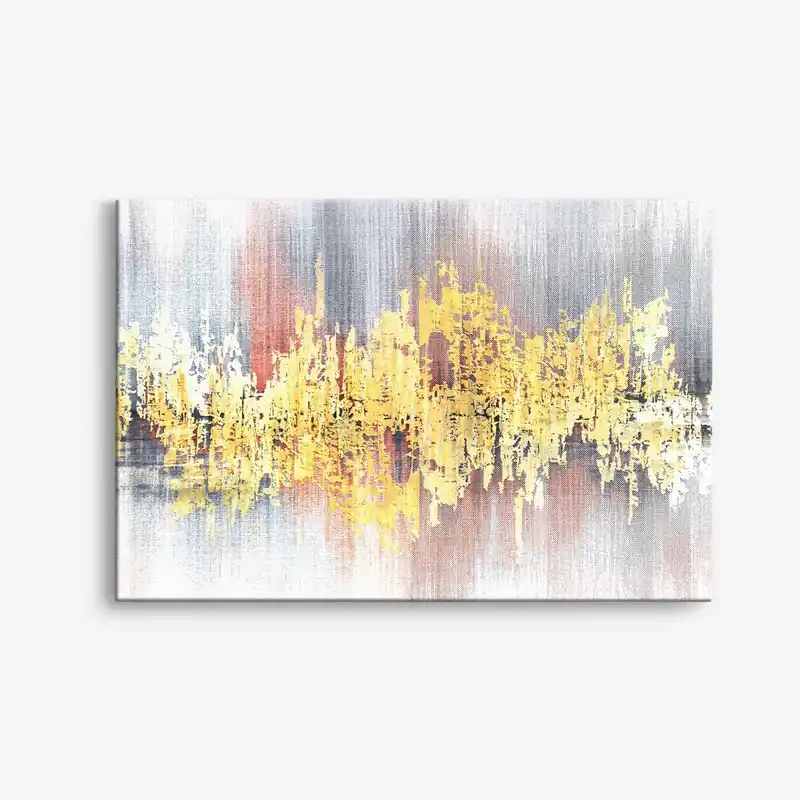 Abstrakti Keltainen Canvas - Yksi Alennus