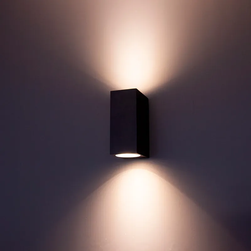 Tarjoushinta LED-seinävalaisin FTLIGHT Diva, GU10, IP44, musta