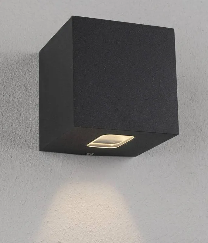 Viikonlopputarjous LED-seinävalaisin Hide-a-lite Cube I 3000K antrasiitti