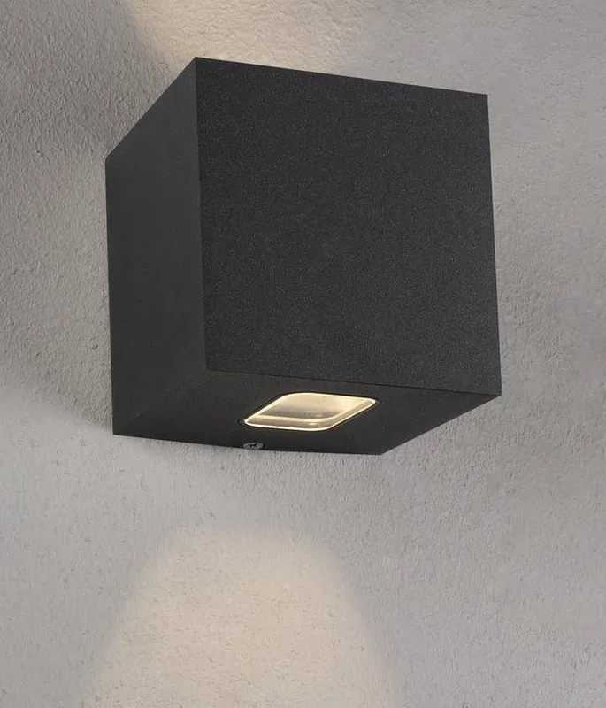 LED-seinävalaisin Hide-a-lite Cube II 3000K antrasiitti Alennettu
