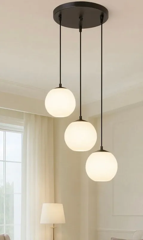 Riippuvalaisin Linento Lighting Helmi Trio, 3-osainen, E27, max. 40W, IP20 Suoraan Valmistajalta