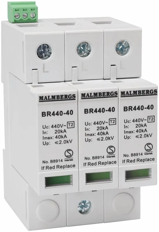 Ylijännitesuoja Malmbergs, 3-NAP 440V R Aito