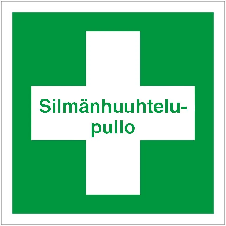 Merkintätarra "Silmänhuuhtelupullo", 20x20cm Tilaa Heti
