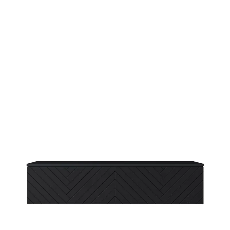 Tarjoushinta TV-taso D 140 MDF, musta (6852)