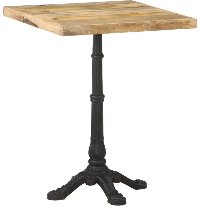Bistropöytä 60x60x77 cm karkea mangopuu Alennettu Hinta