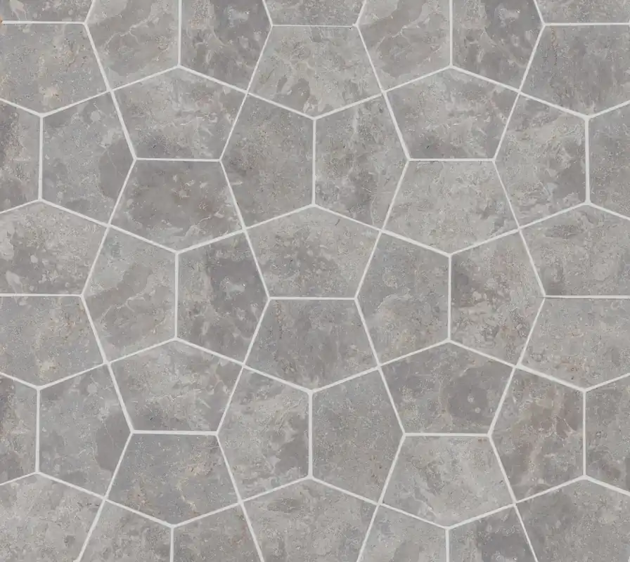 Luonnonkivilaatta Qualitystone Pentagon Light Grey, 150x100mm Superhinta