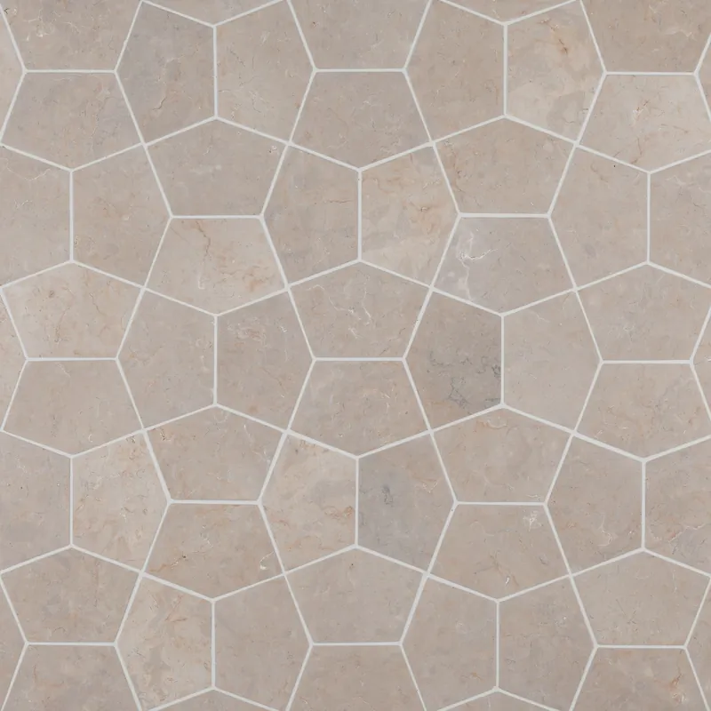 Tilaa Heti Luonnonkivilaatta Qualitystone Pentagon White, 150x100mm