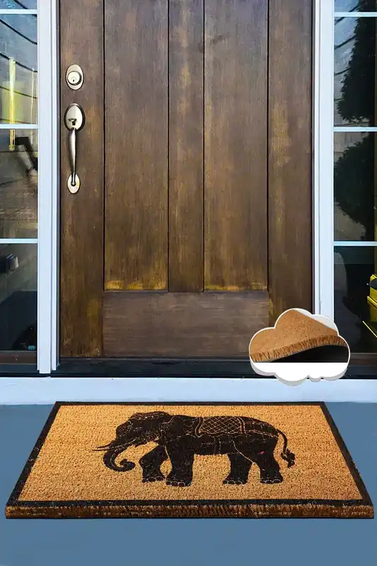 Aito Ovimatto Linento Elephant, 40x60cm, ruskea